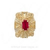 GS149 R - 14 Karat Gold Ruby Slide 