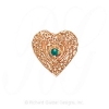 GS171 E - 14 Karat Gold Emerald Slide 