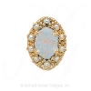 GS174 OP/PL - 14 Karat Gold Slide with Opal center and Pearl accents 