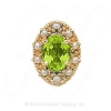 GS174 PD/PL - 14 Karat Gold Slide with Peridot center and Pearl accents 