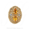 GS177 CIT/D - 14 Karat Gold Slide with Citrine center and Diamond accents 