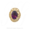 GS178 AMY - 14 Karat Gold Amethyst Slide 