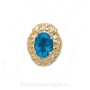 GS178 BT - 14 Karat Gold Blue Topaz Slide 