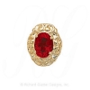 GS178 G - 14 Karat Gold Garnet Slide 