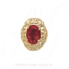 GS178 PT - 14 Karat Gold Pink Tourmaline Slide 