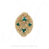 GS180 E - 14 Karat Gold Emerald Slide 