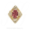 GS190 PT - 14 Karat Gold Pink Tourmaline Slide 