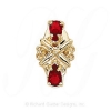 GS191 G - 14 Karat Gold Garnet Slide 