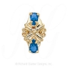 GS191 S - 14 Karat Gold Sapphire Slide 