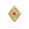 GS196 R - 14 Karat Gold Ruby Slide 