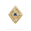 GS196 S - 14 Karat Gold Sapphire Slide 