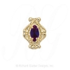GS200 AMY - 14 Karat Gold Amethyst Slide 