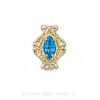 GS200 BT - 14 Karat Gold Blue Topaz Slide 