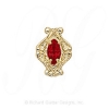 GS200 G - 14 Karat Gold Garnet Slide 