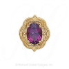 GS254 AMY - 14 Karat Gold Amethyst Slide 