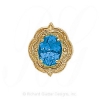GS254 BT - 14 Karat Gold Blue Topaz Slide 
