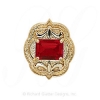 GS255 G - 14 Karat Gold Garnet Slide 