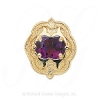GS261 AMY - 14 Karat Gold Amethyst Slide 