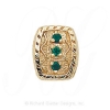 GS264 E - 14 Karat Gold Emerald Slide 