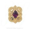 GS265 AMY - 14 Karat Gold Amethyst Slide 