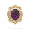 GS267 AMY - 14 Karat Gold Amethyst Slide 