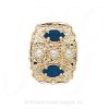 GS268 PL/S - 14 Karat Gold Slide with Pearl center and Sapphire accents 