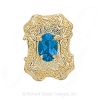 GS288 BT - 14 Karat Gold Blue Topaz Slide 