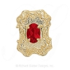 GS288 G - 14 Karat Gold Garnet Slide 