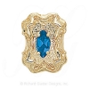 GS290 BT - 14 Karat Gold Blue Topaz Slide 