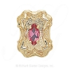 GS290 PT - 14 Karat Gold Pink Tourmaline Slide 