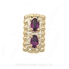 GS306 AMY - 14 Karat Gold Amethyst Slide 