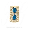 GS306 BT - 14 Karat Gold Blue Topaz Slide 