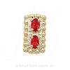 GS306 G - 14 Karat Gold Garnet Slide 