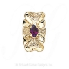 GS309 AMY - 14 Karat Gold Amethyst Slide 