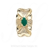 GS309 E - 14 Karat Gold Emerald Slide 