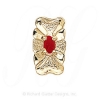 GS309 G - 14 Karat Gold Garnet Slide 