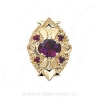 GS312 AMY - 14 Karat Gold Amethyst Slide 