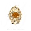 GS312 CIT/PL - 14 Karat Gold Slide with Citrine center and Pearl accents 
