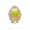 GS312 PD/PL - 14 Karat Gold Slide with Peridot center and Pearl accents 