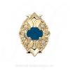 GS312 S/PL - 14 Karat Gold Slide with Sapphire center and Pearl accents 