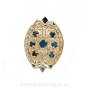 GS314 S - 14 Karat Gold Sapphire Slide 