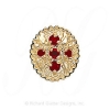 GS315 G - 14 Karat Gold Garnet Slide 