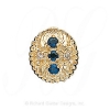 GS315 S/D - 14 Karat Gold Slide with Sapphire center and Diamond accents 