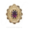 GS317 AMY - 14 Karat Gold Amethyst Slide 