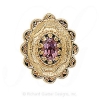 GS317 PT - 14 Karat Gold Pink Tourmaline Slide 