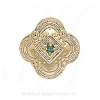 GS322 E - 14 Karat Gold Emerald Slide 