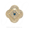 GS322 S - 14 Karat Gold Sapphire Slide 