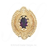 GS332 AMY - 14 Karat Gold Amethyst Slide 