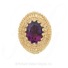 GS334 AMY - 14 Karat Gold Amethyst Slide 