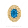 GS334 BT - 14 Karat Gold Blue Topaz Slide 
